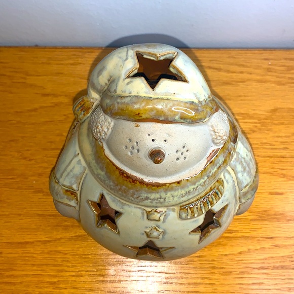 Snowman Votive Candleholder 6.5”H x 7.5”W - Picture 2 of 5